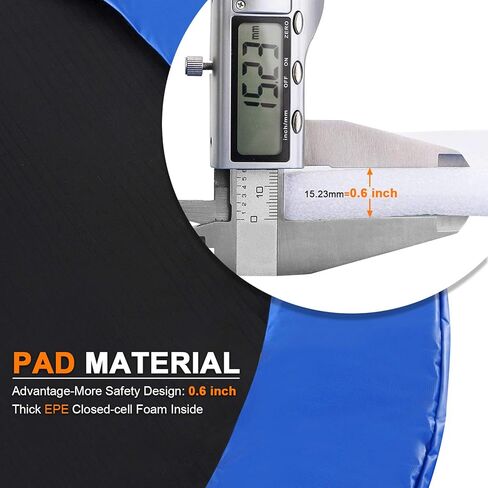 Exacme ترامبولين خارجي بدون حاوية للأطفال، ترامبولين صغير كبير بدون شبكة، حد وزن مرتفع، 16 15 14 13 12 10 8 قدم، T008-T016 in Kuwait