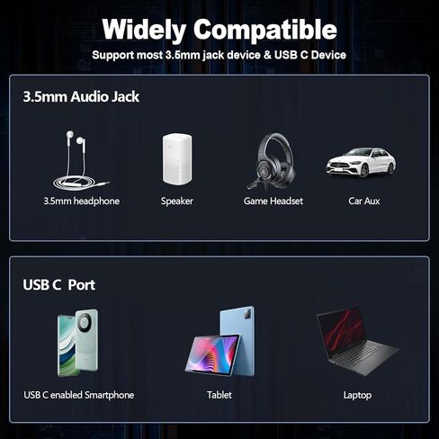 محول مقبس سماعة الرأس USB-C إلى 3.5 مم - محول صوت Aux من النوع C متوافق مع iPhone 15/15 Pro/ 15Pro Max وأجهزة USB c الأخرى مثل الهاتف الذكي sam-Sung Hua-wei والوسادة إلخ. in Saudi Arabia