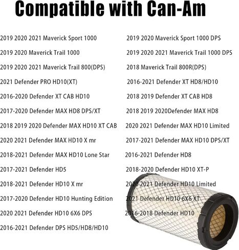 715900394 Air filter Compatible with Can Am Defender HD8 HD10 HD5 Max HD8 Max HD10 Maverick Trail 800R 1000R(Set of 3) in Saudi Arabia