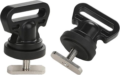 Tie Downs for Kayak Track Mount, Track Mount Vertical Tie Downs for Securing Cooler, Crate and Other Kayak Accessories to Track, 2 Pack, Black in Kuwait