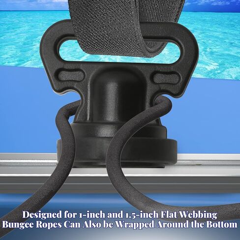 Tie Downs for Kayak Track Mount, Track Mount Vertical Tie Downs for Securing Cooler, Crate and Other Kayak Accessories to Track, 2 Pack, Black in Kuwait