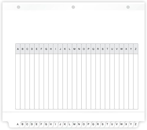 Avery A-Z 26 فواصل علامات التبويب لـ 3 مجلدات حلقية، جدول محتويات قابل للتخصيص، علامات تبويب بيضاء كلاسيكية، مجموعة واحدة (11828) in Kuwait