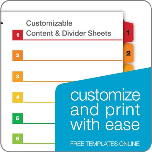 Cardinal OneStep Index System, 12-Tab, Numbered, White, 1 Set (61213) in Saudi Arabia