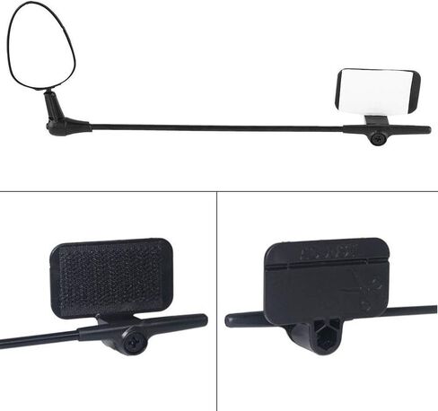 مرآة الرؤية الخلفية للدراجة، مرآة عاكسة للسلامة خوذة قابلة للتعديل والتدوير 360 درجة، متينة عالمية للدراجة الرياضية في الهواء الطلق in Kuwait