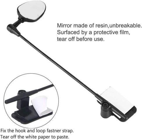 مرآة الرؤية الخلفية للدراجة، مرآة عاكسة للسلامة خوذة قابلة للتعديل والتدوير 360 درجة، متينة عالمية للدراجة الرياضية في الهواء الطلق in Kuwait