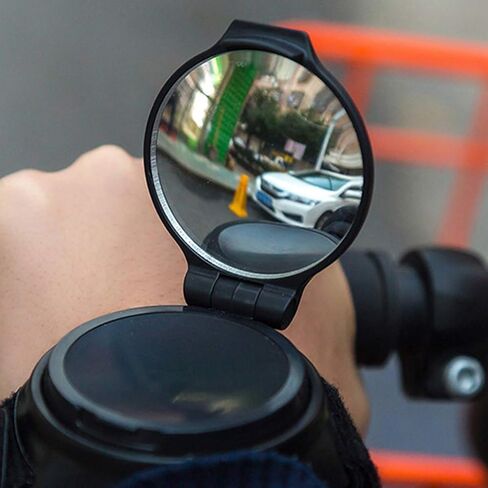 SOONHUA مرآة معصم رائعة، مرآة رؤية خلفية للدراجة قابلة للتعديل 360 درجة بزاوية واسعة لركوب الدراجات مرآة الرؤية الخلفية لراكبي الدراجات على الطرق الجبلية، ملحقات آمنة للدراجة in Kuwait