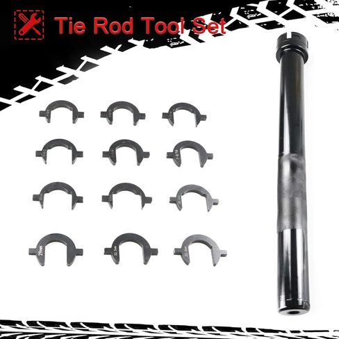 Youxmoto Master Inner Tie Rod Tool Set, Remove & Reinstall Tie Rods in Cars, Pickups, and SUVs, Includes 12 Crowfoot Adapters & 1/2 Inch Drive Tube in Saudi Arabia