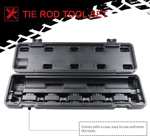 Youxmoto Master Inner Tie Rod Tool Set, Remove & Reinstall Tie Rods in Cars, Pickups, and SUVs, Includes 12 Crowfoot Adapters & 1/2 Inch Drive Tube in Saudi Arabia