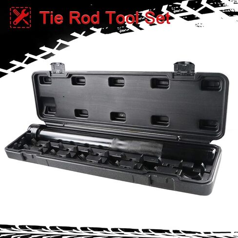 Youxmoto Master Inner Tie Rod Tool Set, Remove & Reinstall Tie Rods in Cars, Pickups, and SUVs, Includes 12 Crowfoot Adapters & 1/2 Inch Drive Tube in Saudi Arabia