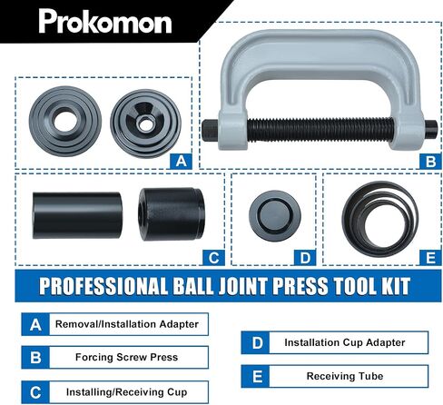 Heavy Duty Ball Joint Press Tool and U Joint Installation Removal Tool Kit with 4x4 Adapters, for Most 2WD and 4WD Cars and Light Trucks in Saudi Arabia