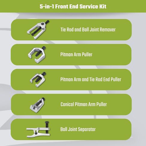 5-in-1 Ball Joint Separator, Pitman Arm Puller, Tie Rod End Tool Set for Front End Service, Splitter Removal Kit in Kuwait