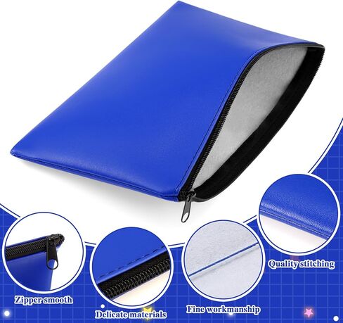 3 Pcs Money Bag with Zipper Bank Bag 11 x 6 Inch Security Bank Deposit Bag PU Leather Money Pouch Leatherette Zippered Coin Cash Bag Utility Check Wallet Cosmetic Tool(Green) in Kuwait