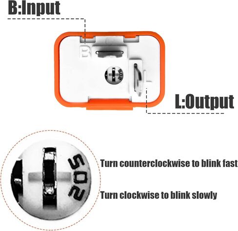 2 قطعة 2-Pin الإلكترونية بدوره إشارة مرحل ومضي ، قابل للتعديل LED مرحل ومضي ، مناسبة للدراجات النارية بدوره إشارة مؤشر LED المتعري in Kuwait