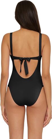 BECCA Women's Standard Rebecca Virtue Color Prism High Leg One Piece Swimsuit-Scoop Neck, Open Back Design, Bathing Suits in Saudi Arabia