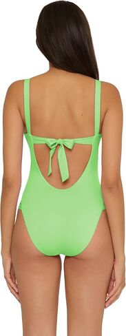 BECCA Women's Standard Rebecca Virtue Color Prism High Leg One Piece Swimsuit-Scoop Neck, Open Back Design, Bathing Suits in Saudi Arabia