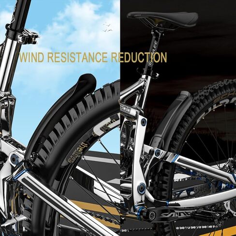 2 Pack Universal Mountain Bike Fender, Adjustable Road Mountain Bicycle Fenders Rear and Front Mountain Bike Mud Guard Fender Set, L x W 14.4" x 3.1" in Kuwait