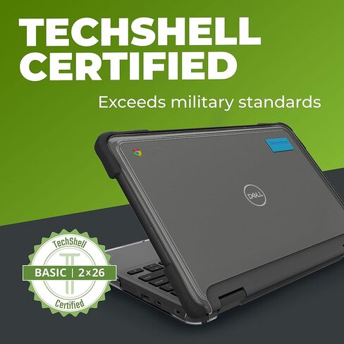 حقيبة الكمبيوتر المحمول Gumdrop SlimTech تناسب جهاز Dell Chromebook 3110 | 3100 (2 في 1) مصمم للطلاب والمعلمين والفصول الدراسية من مرحلة الروضة حتى الصف الثاني عشر - مصدات قوية تم اختبارها عند السقوط ومضادة للصدمات لحماية موثوقة للجهاز - أزرق مخضر in Saudi Arabia