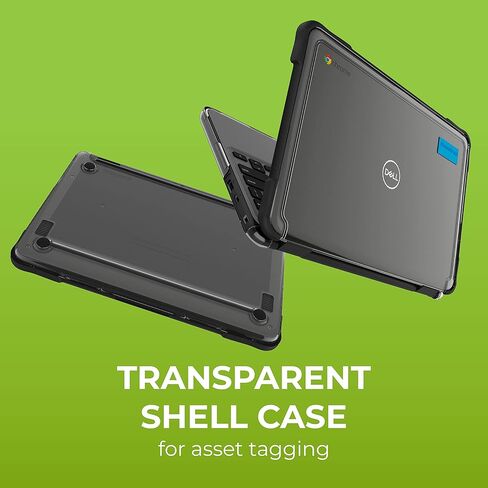 Gumdrop SlimTech Laptop Case Fits Dell Chromebook 3120 | 3110 | 3100 (Clamshell) for K-12 Students Teachers and Classrooms – Drop Tested Rugged Shockproof Bumpers for Reliable Device Protection– Black in Kuwait