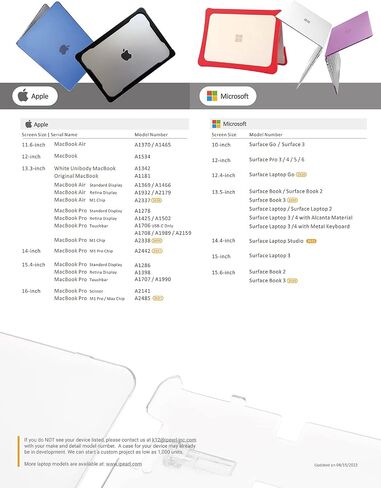 حافظة mCover متوافقة فقط مع 2020-2024 مقاس 12.4 بوصة Microsoft Surface Laptop Go 3/2 / 1 مع شاشة تعمل باللمس (غير متوافقة مع أي نماذج سطحية أخرى) - شفاف in Kuwait
