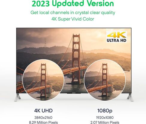 هوائي التلفزيون الرقمي المضخم الداخلي - أفضل مضخم صوت قوي ومعزز للإشارة ويصل نطاقه إلى أكثر من 350 ميلاً، ويدعم أجهزة التلفاز الذكية والأقدم بدقة 8K 4K Full HD مع كابل محوري بطول 16 قدمًا [إصدار 2024] in Kuwait