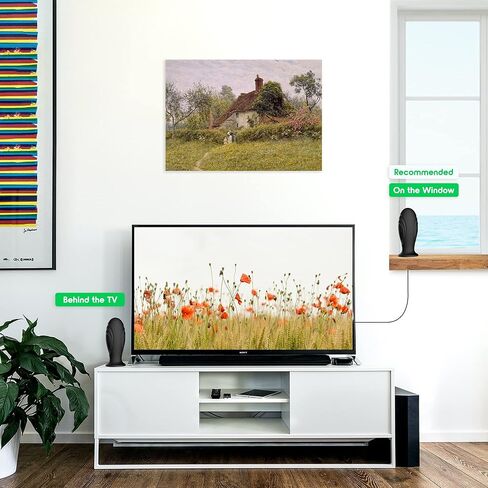 هوائي التلفزيون الرقمي المضخم الداخلي - أفضل مضخم صوت قوي ومعزز للإشارة ويصل نطاقه إلى أكثر من 350 ميلاً، ويدعم أجهزة التلفاز الذكية والأقدم بدقة 8K 4K Full HD مع كابل محوري بطول 16 قدمًا [إصدار 2024] in Kuwait