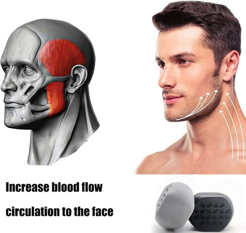 جهاز تمرين الفك للرجال والنساء، مدرب خط الفك المبتدئ، جهاز تمرين خط الفك للحصول على وجه أكثر تحديدًا. (أسود) in Kuwait