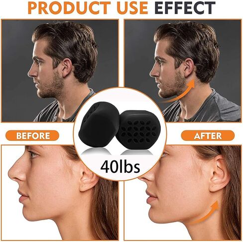 جهاز تمرين الفك للرجال والنساء، مدرب خط الفك المبتدئ، جهاز تمرين خط الفك للحصول على وجه أكثر تحديدًا. (أسود) in Kuwait