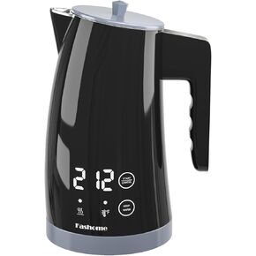 Temperature Control Electric Kettle, 5 Temp Presets, 2H Keep Warm, 1.25L 1200W Fast Boil with LED Touch Screen, Cool-Touch Design with Auto Shut-Off, Cordless Design, Ideal for Tea and Coffee, Gray