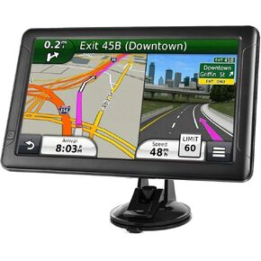GPS Navigation for Car, 9 INCH Latest 2025 Map (Free Lifetime Updates) Turn-by-Turn Voice and Lane Guidance, Speed and Red Light Warning