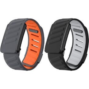 2 Pack Sport Wristband Compatible with Whoop 4.0 for Women Men, Adjustable Silicone Breathable Strap Replacement Bands for Whoop 4.0/3.0 Sleep, Wearable Health, Fitness & Activity Tracker
