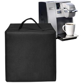 Coffee Maker Dust Cover compatible with Keurig K155 Office Pro Single Cup Commercial K-Cup Pod Coffee Maker Heavy Duty Waterproof Nylon Cover Black 11.4"D x 15"W x 13.8"H