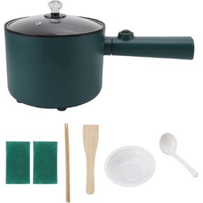 Electric Hot Pot, Cooking Pot Food Grade Long Handle Nonstick Coating for Cooking (EU Plug 220V)