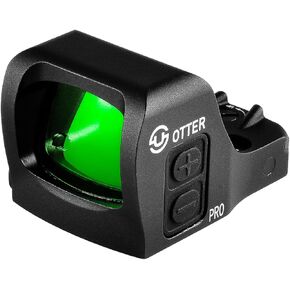 Otter PRO Multi-Reticle 2 MOA Green Dot & 36 MOA Circle Open Reflex Sight, for RMS/RMSc 407K/507k Footprint Pistol, Shake Awake, 1x21mm Micro Compact Optics, Side Battery, 1 cliek 1 MOA