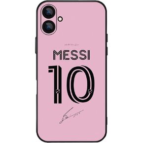 ZERMU for iPhone 16 Plus Case, Mess%i Inter Soccer Miam-i #10 Fashion Case Full Protection Soft Silicone TPU Shock Absorption Bumper Cover Phone Case for iPhone 16 Plus 6.7 inch