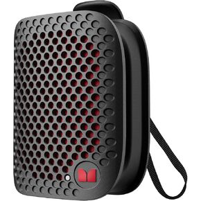 Monster Blaster Micro Clip on Bluetooth Speaker, Wireless Wearable Speaker for Hands-Free Calls and Music, Small Portable Speakers for Workout, Running, TWS, IPX7 Waterproof (Non-Magnetic), Black
