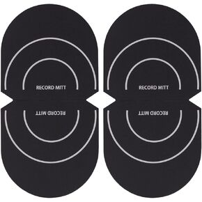 2Pcs/pack Record Cleaner Mitt Handler Mitt Black Vinyls Record Clip Disc Cleaning Protection Pad for Vinyls Records