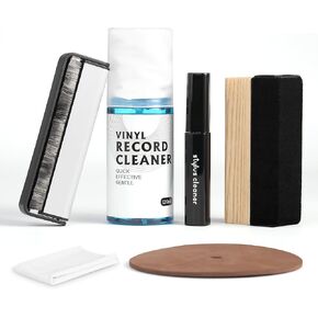 Nobsoun 6-in-1 Vinyl Record Cleaning Kit – Includes Microfiber Cloth, Label Protector, Stylus Brush, and More (R59)