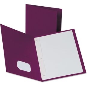 Esselte CorporationTwin Pocket Portfolio, with Fasteners, 11quot;x8-1/2quot, Burgundy