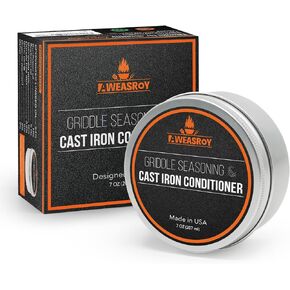 AweAsroy Griddle Searning لـ Blackstone و Cast Iron و Carbon Steel ، الحفاظ على مقلاة غير لاصقة أنظف ، 7 أوقية (عبوتين)
