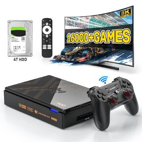 Kinhank Super Console X5 PRO Retro Game Console with 16000+Games,Rock Chip RK3588S,Emulator Console with Game&TV System,8K UHD Output,SATA 3.1,BT 5.0,Wireless Controllers