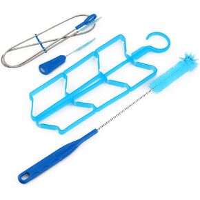 Hydration Pack Cleaning Kit, Hydration Bladder Cleaner Kit, 4 in 1 Portable Hydration Water Bladder Tube Cleaning Kit Brushes Drying Rack