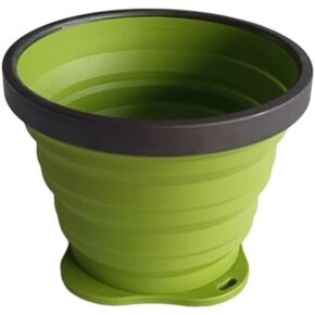 250ml Collapsible Silicone Camping Cup - Portable Foldable Drinking Mug for Outdoor, Hiking & Travel(Olive)