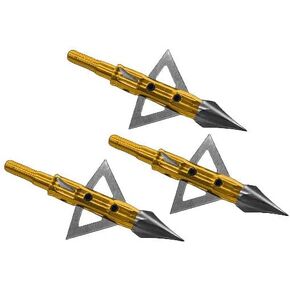Ares 125gr Broadhead by Zeus - 4 Blade 3 Pack of broadheads, Hunting Arrow Heads, Fixed Blade