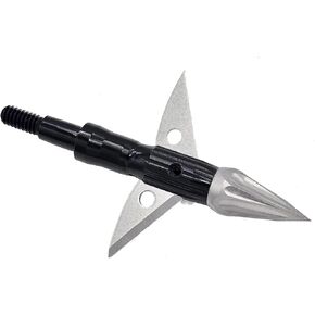 Apollo 125 Grain BROADHEADS by Zeus with Patented Smart Head Technology (3 Pack), Hunting Arrow Heads Patented Tip and Blades, 2 Blade