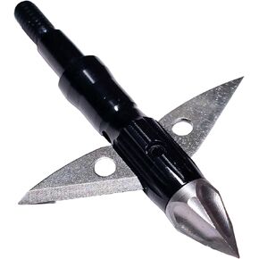 Apollo 100 Grain BROADHEADS by Zeus with Patented Smart Head Technology (3 Pack), Hunting Arrow Heads Patented Tip and Blades, 2 Blade