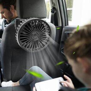 Back Seat Fans,Adjustable Car Backseat Fan for Kids USB Powered Fan for Car No Battery