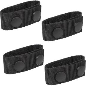 4 Pcs Duty Belt Keepers with Double Snaps, Police Security Tactical Belt Keeper Stays Holders Military Equipment Accessories Fixing Security Police Belt Belt Keeper Nylon Double Snaps Duty Belt Keeper
