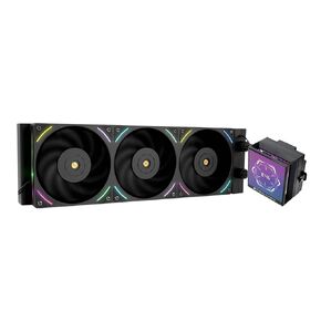 Hyper Vision 360 UB ARGB CPU Liquid Cooler, 3.95in Magnet Absorbent LCD Screen - 480x480 Resolution for Images,Magnetic Panel Screen Water Cooler for AM5/AM4/ Intel LGA1851/1700 (Black)