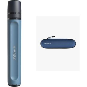 LifeStraw Peak Series Personal Water Filter for Hiking, Camping, Travel, and Emergency Preparedness, 1 Pack and Official Carry Case for Water Filter Straw