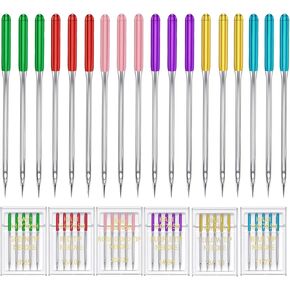 YICBOR Sewing Machine Needles, Universal Regular Point Flat Shank Sewing Needles HAX1 130/705H Compatible with Singer, Brother, Janome, Pfaff and Other Brand Sewing Machine (Purple Size 14-2pack)